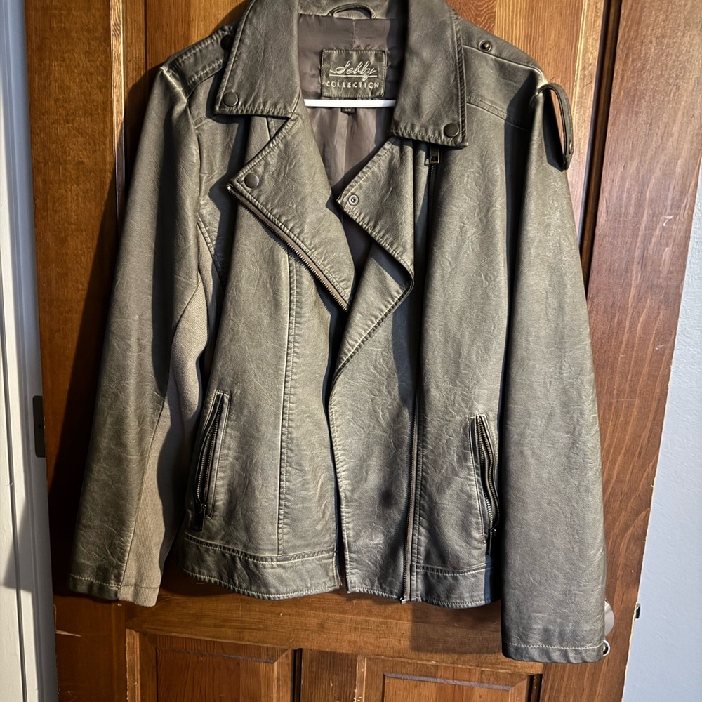 Faux Leather Moto Jacket